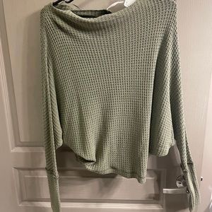 Off the shoulder long sleeve top